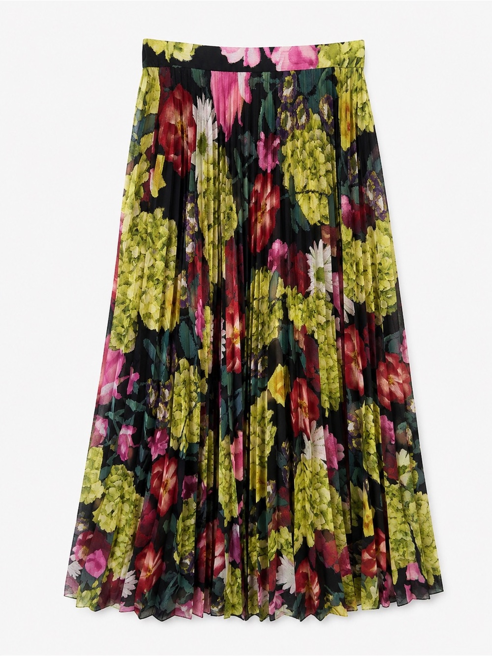 Emanuel Ungaro Floral Pleated Maxi Skirt